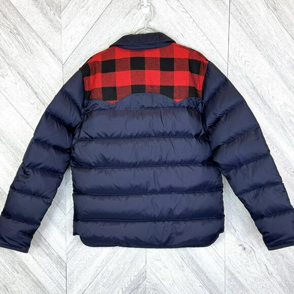 Penfield Rockford Down Puffer Jacket Mens Size Large Navy Blue Buffalo Plaid - Picture 4 of 11